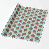 Papier Cadeau Illustration de pudding de Noël joyeux (Déroulé)