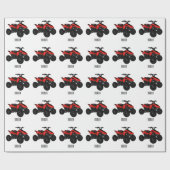 Papier Cadeau Illustration de Quad bike atv (Plat)