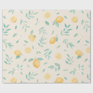 Papier Cadeau Illustration de salle à manger de cuisine au citro