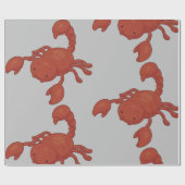 Papier Cadeau Illustration de scorpion rouge (Plat)