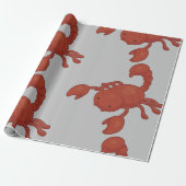 Papier Cadeau Illustration de scorpion rouge (Déroulé)