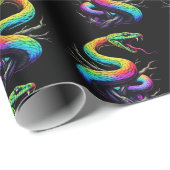 Papier Cadeau Illustration de serpent coloré (Coin rond)