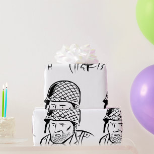 Papier Cadeau Illustration de soldat américain