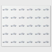 Papier Cadeau Illustration de style crayon bleu Datsun 240Z (Plat)