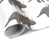 Papier Cadeau Illustration de Styracosaurus (Coin rond)