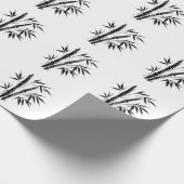 Papier Cadeau Illustration d'encre de bambou - Design zen sur (Coin)