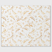 Papier Cadeau Illustration des baies d'or modernes motif (Plat)