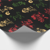 Papier Cadeau Illustration des éléments de Noël (Coin)