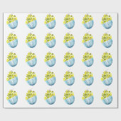 Papier Cadeau Illustration des fruits de l'aquarelle des raisins (Plat)