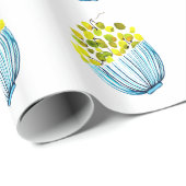 Papier Cadeau Illustration des fruits de l'aquarelle des raisins (Coin rond)