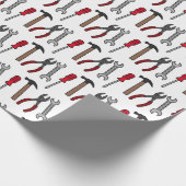 Papier Cadeau Illustration des outils de menuiserie (Coin)