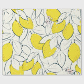 Papier Cadeau Illustration dessinée à la main d'agrumes de citro (Plat)