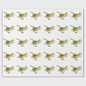 Papier Cadeau Illustration d'hydravion (Plat)