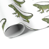 Papier Cadeau Illustration d'Iguana (Coin rond)