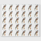 Papier Cadeau Illustration d'oiseau américain Kestrel (Plat)
