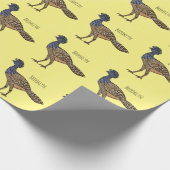 Papier Cadeau Illustration d'oiseau de curassow (Coin)