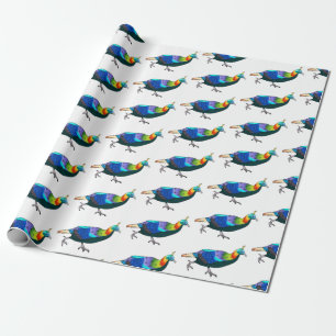 Papier Cadeau Illustration d'oiseau monal himalayen