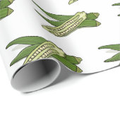 Papier Cadeau Illustration d'Okra (Coin rond)