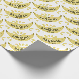 Papier Cadeau Illustration drôle de banane je suis des bananes