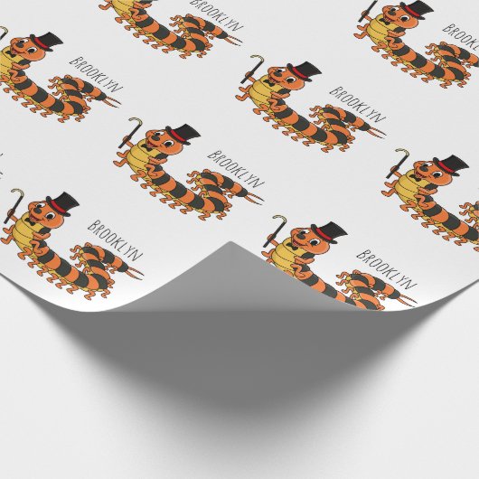 Papier Cadeau Illustration drôle de dessin animé centipede (Coin)