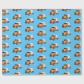 Papier Cadeau Illustration du camion de mélange de béton (Plat)