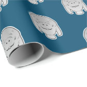 Papier Cadeau Illustration du caractère de l'icône Manatee (Coin rond)