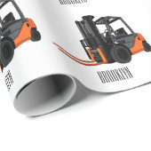 Papier Cadeau Illustration du chariot élévateur (Coin rond)