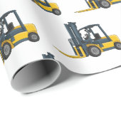Papier Cadeau Illustration du chariot élévateur (Coin rond)