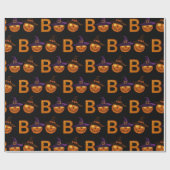 Papier Cadeau Illustration du Citrouille de Boo Halloween (Plat)