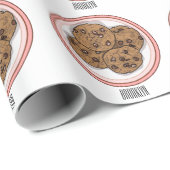 Papier Cadeau Illustration du cookie de puce à chocolat (Coin rond)