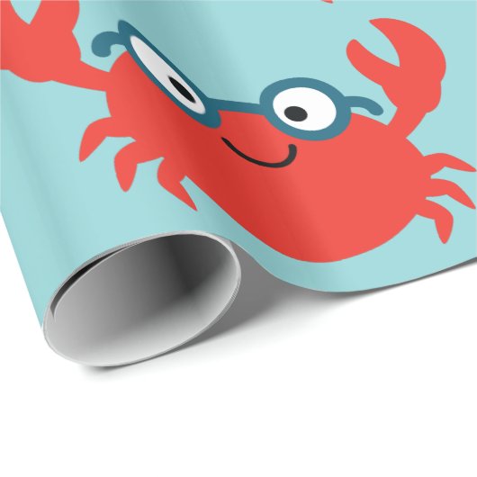 Papier Cadeau Illustration du crabe de Specky (Coin rond)