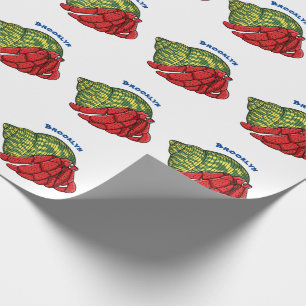 Papier Cadeau Illustration du crabe mignon
