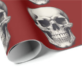 Papier Cadeau Illustration du crâne (Coin rond)