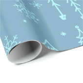 Papier Cadeau Illustration du dessin du Doodle de Noël mignon | (Coin rond)