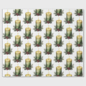 Papier Cadeau Illustration du festival des bougies d'aquarelle (Plat)