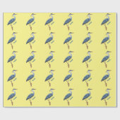 Papier Cadeau Illustration du grand héron bleu (Plat)