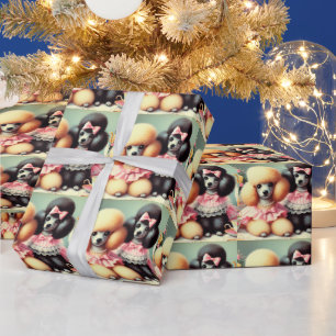 Papier Cadeau Illustration du mignon caniche