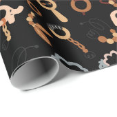 Papier Cadeau Illustration du Motif de jouets pour bébés mignons (Coin rond)