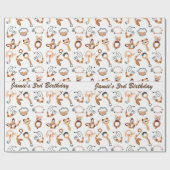 Papier Cadeau Illustration du Motif Jouet blanc mignon (Plat)
