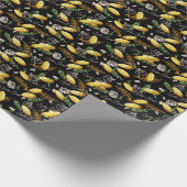 Papier Cadeau Illustration du pain d'ail Motif V2 (Coin)