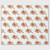Papier Cadeau Illustration du pain et de la confiture (Plat)