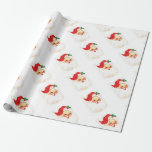 Papier Cadeau Illustration du Père Noël vintage<br><div class="desc">santa claus christmas,  drawn work herwing,  gift smile drawing vintage,  father december mustache,  retro season fun ,  xmas happy beard,  winter card cartoon</div>