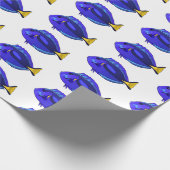 Papier Cadeau Illustration du poisson de la cuve bleue (Coin)