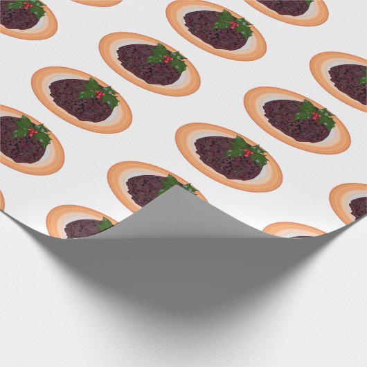 Papier Cadeau Illustration du pudding de Noël (Coin)