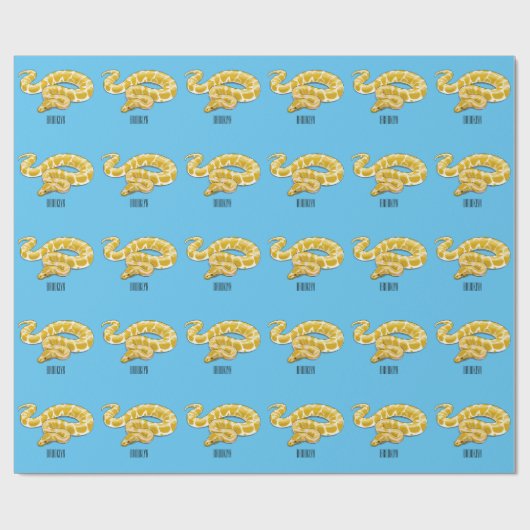 Papier Cadeau Illustration du serpent python birman (Plat)