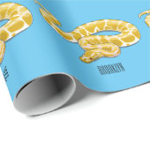 Papier Cadeau Illustration du serpent python birman (Coin rond)