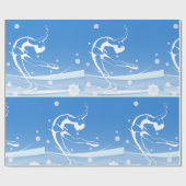 Papier Cadeau Illustration du sport de patinage sur glace (Plat)