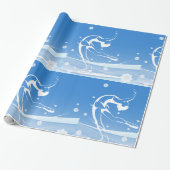 Papier Cadeau Illustration du sport de patinage sur glace (Déroulé)