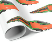 Papier Cadeau Illustration du train à balles (Coin rond)