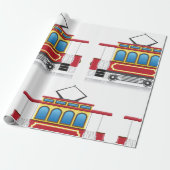 Papier Cadeau Illustration du tramway rétro (Déroulé)